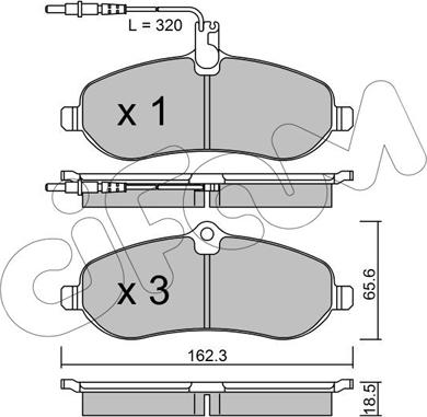 Cifam 822-707-0 - Bremžu uzliku kompl., Disku bremzes www.autospares.lv