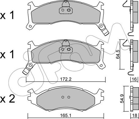 Cifam 822-714-0 - Bremžu uzliku kompl., Disku bremzes www.autospares.lv