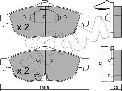 Cifam 822-715-0 - Bremžu uzliku kompl., Disku bremzes www.autospares.lv