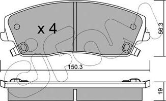 Cifam 822-716-0 - Bremžu uzliku kompl., Disku bremzes www.autospares.lv