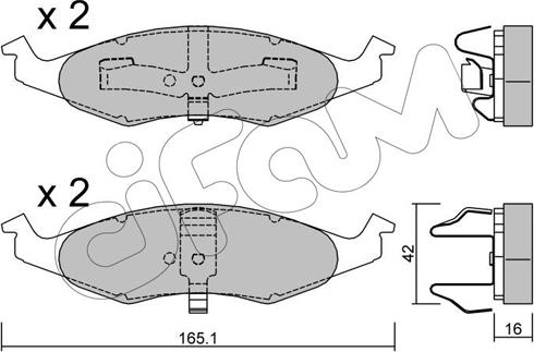 Cifam 822-713-0 - Bremžu uzliku kompl., Disku bremzes www.autospares.lv