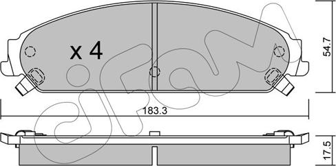 Cifam 822-717-0 - Bremžu uzliku kompl., Disku bremzes www.autospares.lv