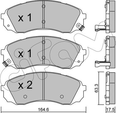 Cifam 822-785-0 - Bremžu uzliku kompl., Disku bremzes www.autospares.lv