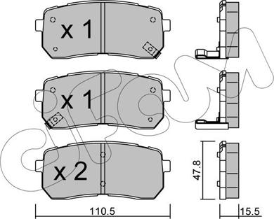 Cifam 822-786-0 - Bremžu uzliku kompl., Disku bremzes www.autospares.lv