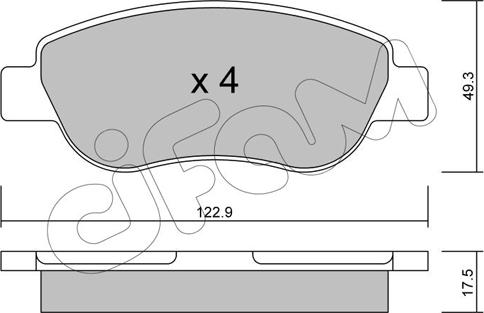 Cifam 822-781-0 - Bremžu uzliku kompl., Disku bremzes www.autospares.lv