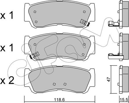 Cifam 822-788-0 - Brake Pad Set, disc brake www.autospares.lv