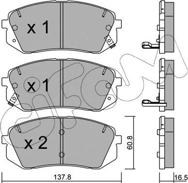 Cifam 822-783-0 - Тормозные колодки, дисковые, комплект www.autospares.lv