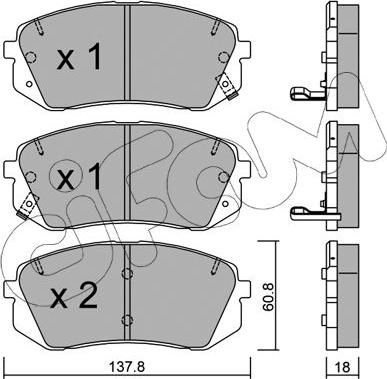 Cifam 822-783-1 - Тормозные колодки, дисковые, комплект www.autospares.lv