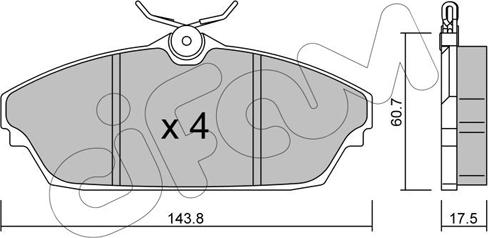 Cifam 822-782-0 - Bremžu uzliku kompl., Disku bremzes autospares.lv