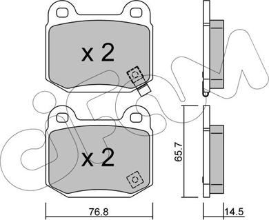 Cifam 822-739-0 - Bremžu uzliku kompl., Disku bremzes www.autospares.lv