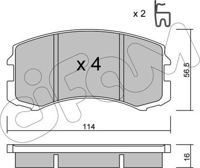 Cifam 822-736-0 - Bremžu uzliku kompl., Disku bremzes www.autospares.lv