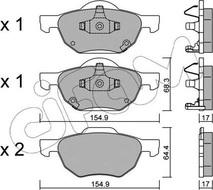 Cifam 822-730-0 - Bremžu uzliku kompl., Disku bremzes www.autospares.lv