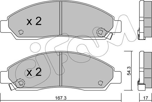 Cifam 822-731-0 - Bremžu uzliku kompl., Disku bremzes www.autospares.lv