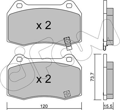 Cifam 822-738-0 - Bremžu uzliku kompl., Disku bremzes www.autospares.lv