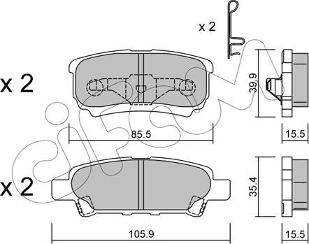 Cifam 822-737-0 - Bremžu uzliku kompl., Disku bremzes www.autospares.lv