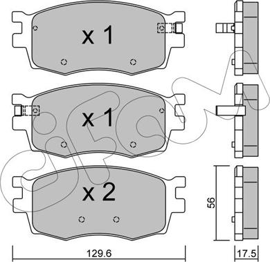 Cifam 822-724-0 - Bremžu uzliku kompl., Disku bremzes www.autospares.lv