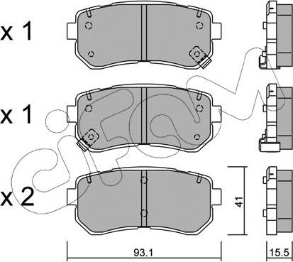 Cifam 822-725-0 - Brake Pad Set, disc brake www.autospares.lv