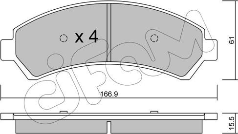 Cifam 822-721-0 - Bremžu uzliku kompl., Disku bremzes www.autospares.lv