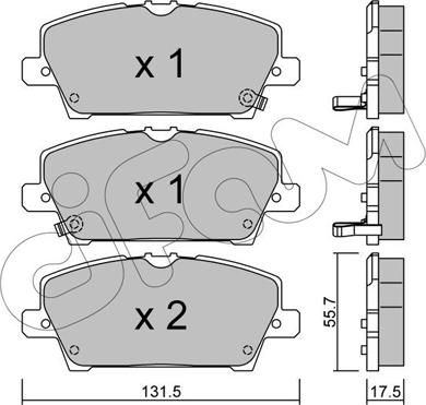 Cifam 822-728-0 - Bremžu uzliku kompl., Disku bremzes www.autospares.lv