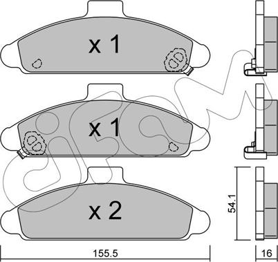 Cifam 822-723-0 - Bremžu uzliku kompl., Disku bremzes www.autospares.lv