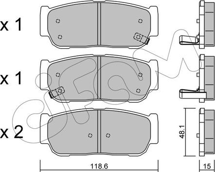 Cifam 822-727-0 - Bremžu uzliku kompl., Disku bremzes autospares.lv