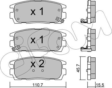 Cifam 822-779-0 - Bremžu uzliku kompl., Disku bremzes www.autospares.lv