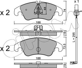 Cifam 822-775-0K - Bremžu uzliku kompl., Disku bremzes www.autospares.lv