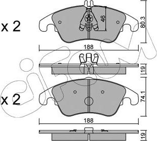 Cifam 822-775-2 - Bremžu uzliku kompl., Disku bremzes www.autospares.lv