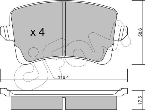 Cifam 822-776-0 - Bremžu uzliku kompl., Disku bremzes www.autospares.lv