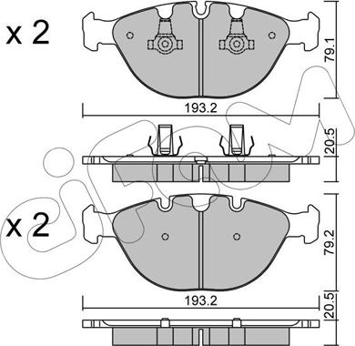 Cifam 822-771-0 - Bremžu uzliku kompl., Disku bremzes www.autospares.lv