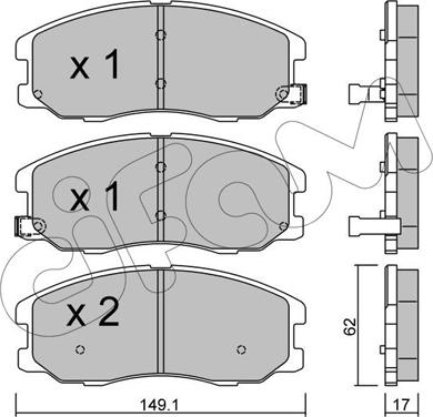 Cifam 822-778-0 - Тормозные колодки, дисковые, комплект www.autospares.lv