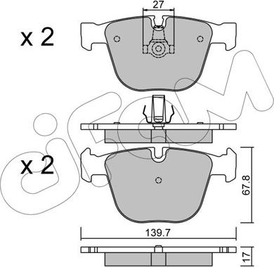 Cifam 822-773-9 - Bremžu uzliku kompl., Disku bremzes www.autospares.lv