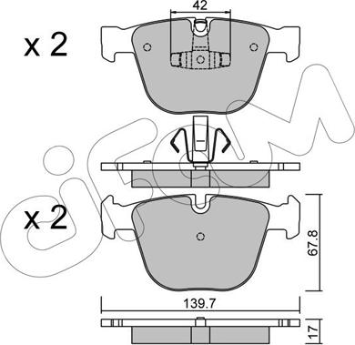 Cifam 822-773-6 - Bremžu uzliku kompl., Disku bremzes www.autospares.lv