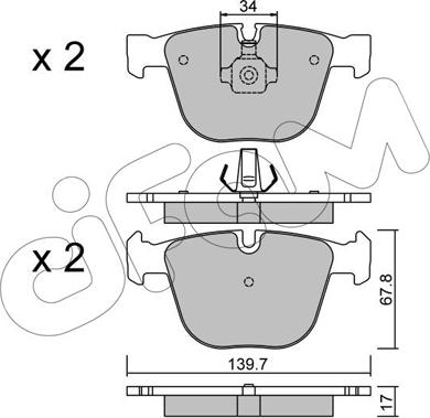 Cifam 822-773-0 - Bremžu uzliku kompl., Disku bremzes www.autospares.lv