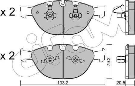 Cifam 822-772-0 - Bremžu uzliku kompl., Disku bremzes www.autospares.lv