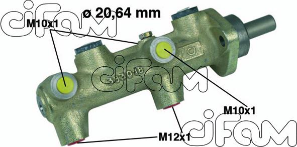 Cifam 202-042 - Galvenais bremžu cilindrs www.autospares.lv