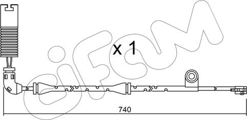 Cifam SU.195 - Indikators, Bremžu uzliku nodilums autospares.lv