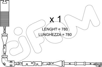 Cifam SU.153 - Warning Contact, brake pad wear www.autospares.lv