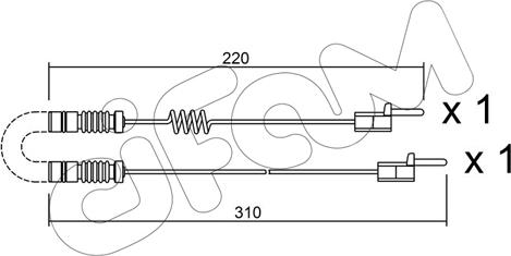 Cifam SU.171K - Indikators, Bremžu uzliku nodilums www.autospares.lv