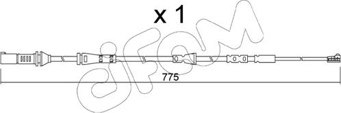 Cifam SU.361 - Indikators, Bremžu uzliku nodilums www.autospares.lv