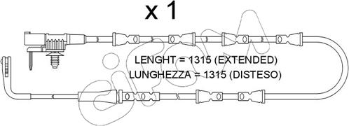 Cifam SU.389 - Warning Contact, brake pad wear www.autospares.lv