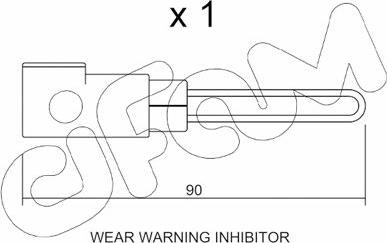 Cifam SU.258 - Indikators, Bremžu uzliku nodilums www.autospares.lv