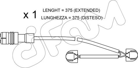 Cifam SU.267 - Сигнализатор, износ тормозных колодок www.autospares.lv