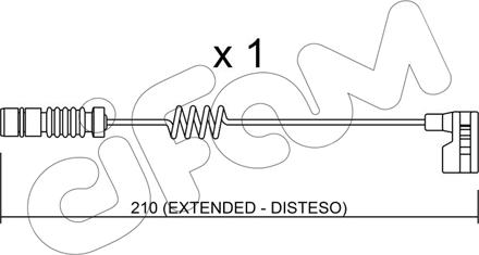 Cifam SU.209 - Warning Contact, brake pad wear www.autospares.lv