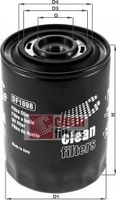 Clean Filters DF1898 - Eļļas filtrs www.autospares.lv