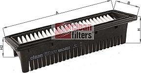 Clean Filters MA3453 - Gaisa filtrs www.autospares.lv