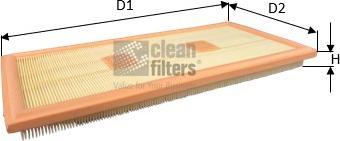 Clean Filters MA3481 - Gaisa filtrs www.autospares.lv