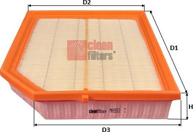 Clean Filters MA3511 - Gaisa filtrs www.autospares.lv