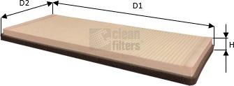 Clean Filters NC2421 - Filtrs, Salona telpas gaiss www.autospares.lv