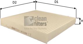 Clean Filters NC2206 - Filtrs, Salona telpas gaiss autospares.lv